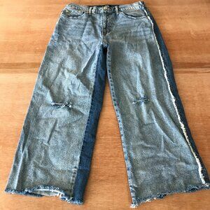 Dee Ocleppo Athena Relaxed Straight Leg Jeans Women 6 Blue High Rise Distressed